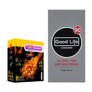 کاندوم گودلایف مدل Ultra Thin Anti Bacterial بسته 12 عددی به همراه کاندوم ایکس دریم مدل Turbo بسته 3 عددی