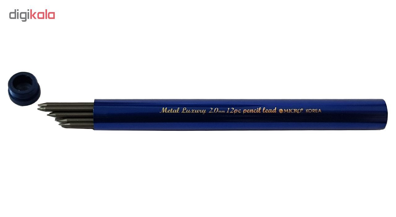 مداد نوکی 2 میلی متری میکرو مدل Metal به همراه یک بسته نوک 12 عددی