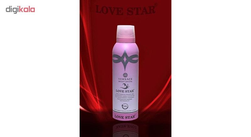 اسپری زنانه لاو استار مدل VERSACE BRIGHT CRYSTAL حجم 200 میلی لیتر اسپری زنانه لاو استار مدل VERSACE BRIGHT CRYSTAL حجم 200 میلی لیتر