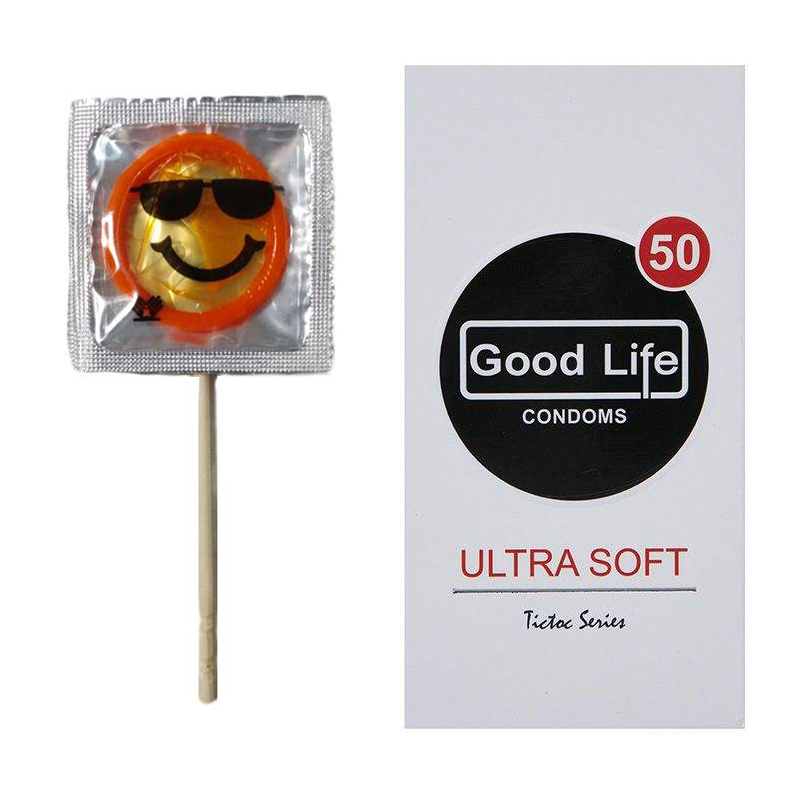 کاندوم گودلایف مدل Ultra Soft بسته 12 عددی به همراه کاندوم مدل Sunglasses Emoji Mask