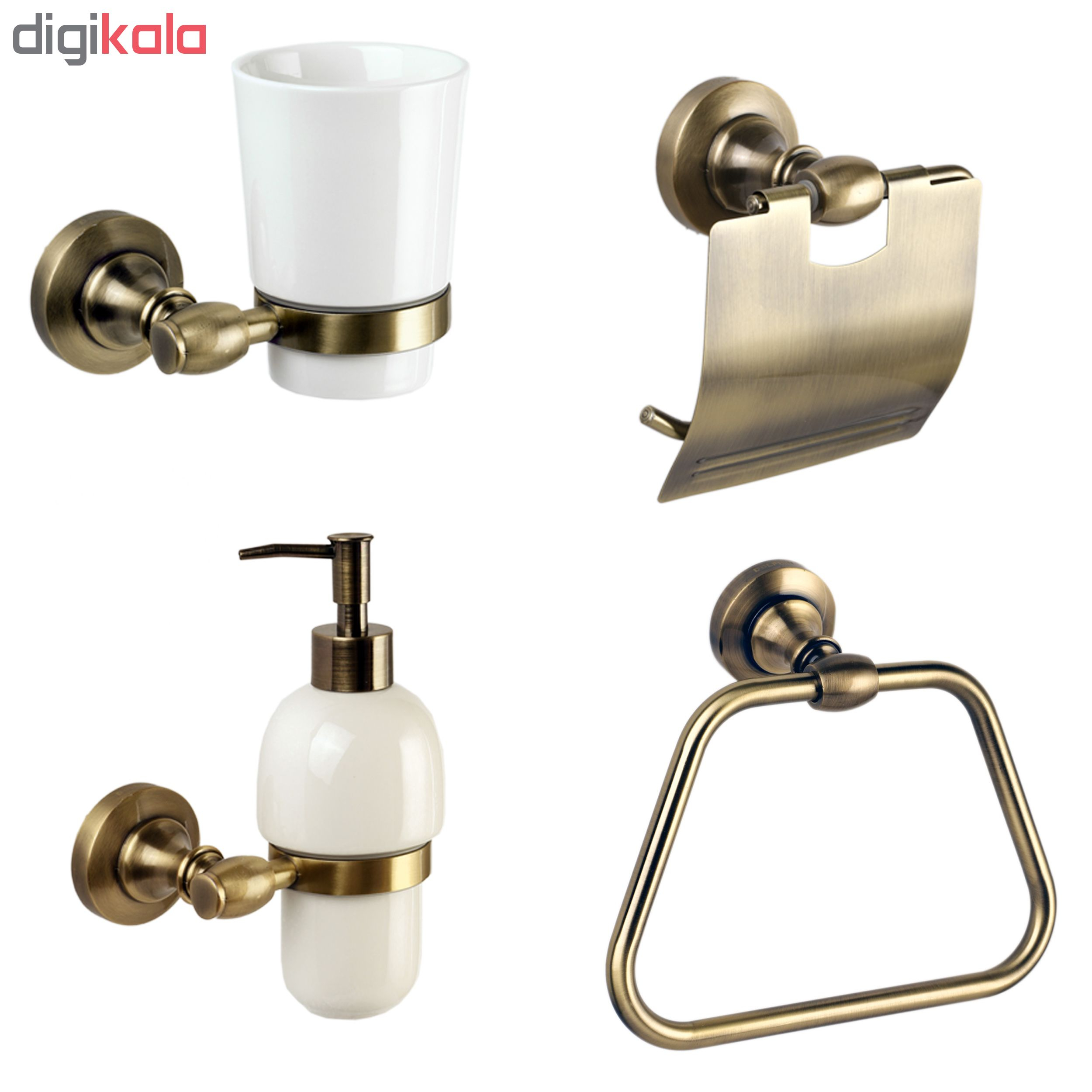 ست سرویس بهداشتی 4 پارچه دلفین مدل 78AB-4