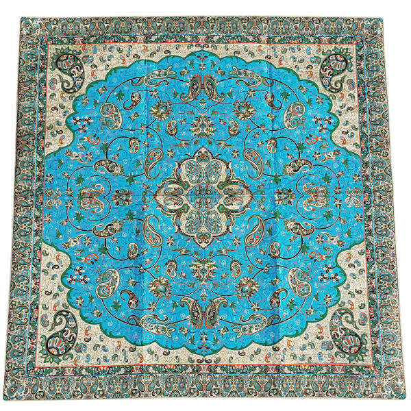  رومیزی ترمه ابریشم طرح شاه عباسی کد AL 04AL