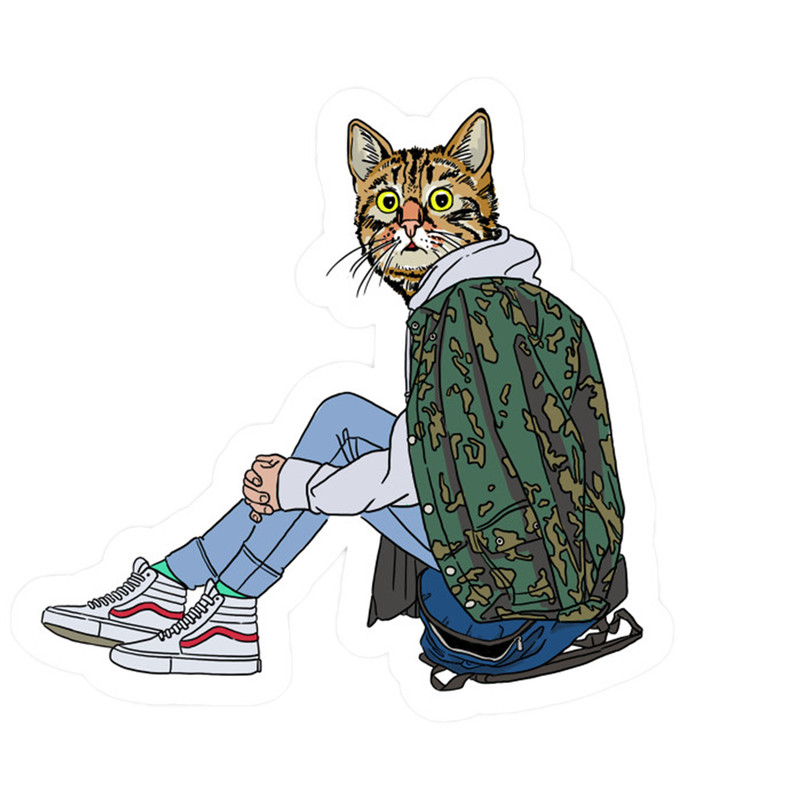 استیکر تزئینی موبایل طرح گربه کد 467