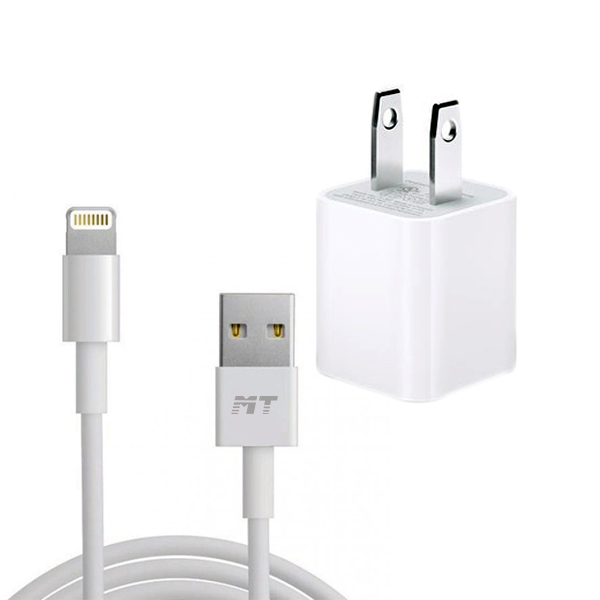 شارژر دیواری مدل MB707ZM به همراه کابل تبدیل لایتنینگ ماتادور مدل MT509