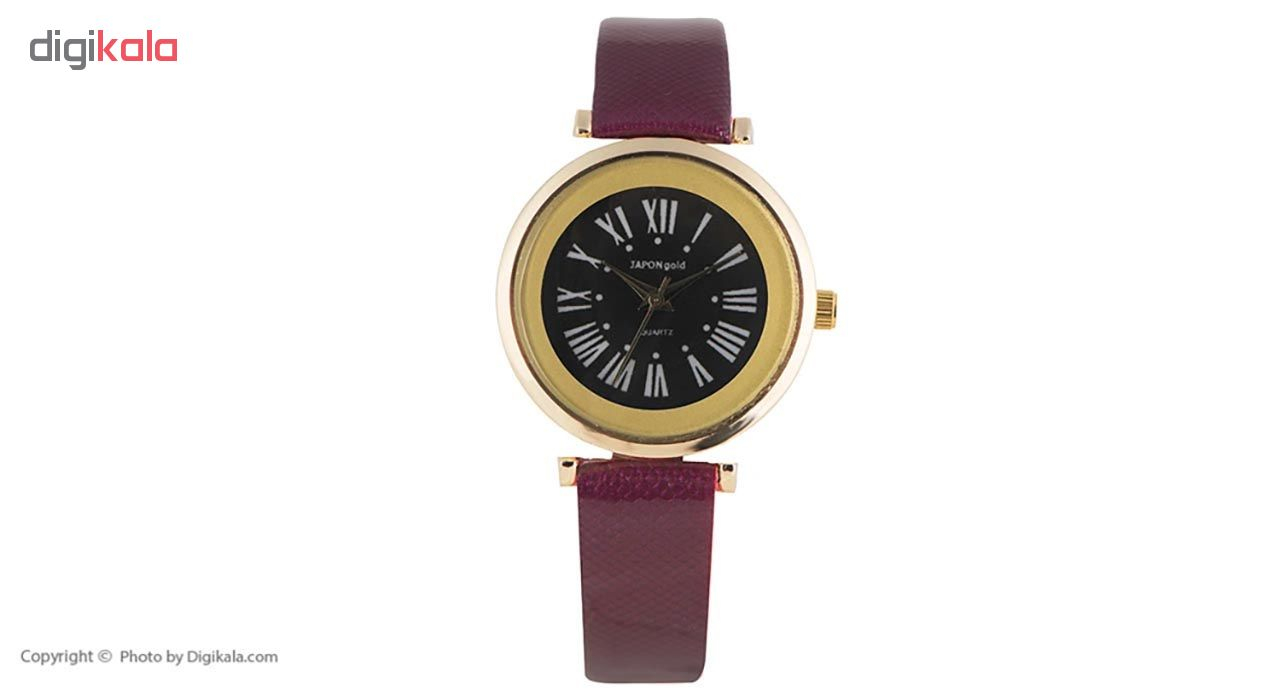 ساعت مچی عقربه ای زنانه ژاپن گلد مدل No un06