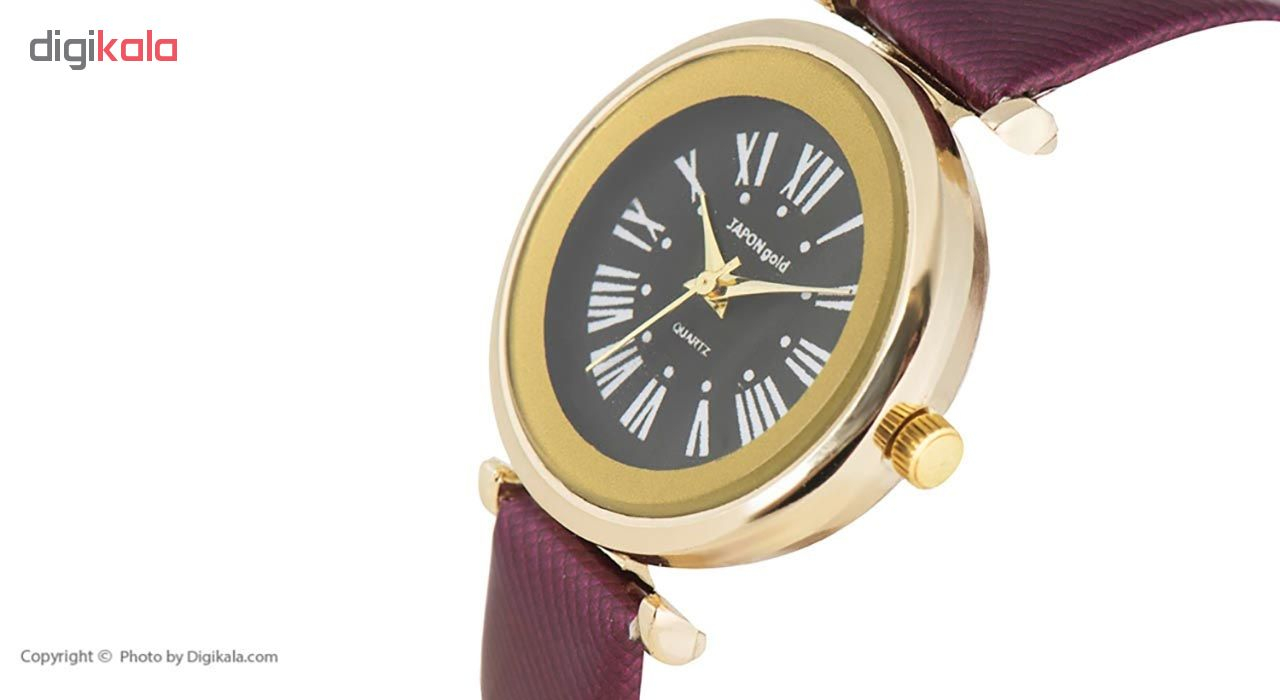 ساعت مچی عقربه ای زنانه ژاپن گلد مدل No un06