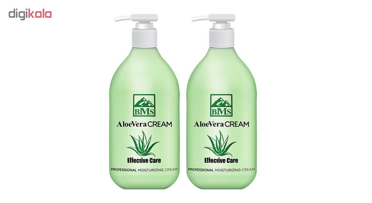 کرم مرطوب کننده بی ام اس مدل Aloe vera حجم 300 میلی لیتر مجموعه 2 عددی