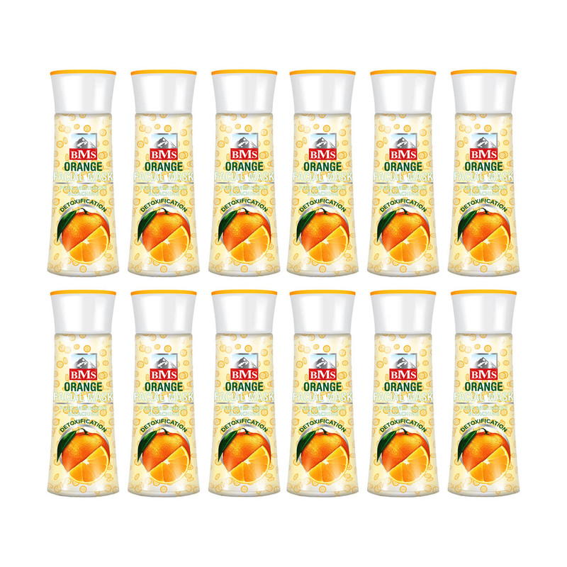 ماسک صورت بی ام اس مدل Orange حجم 160 میلی لیتر مجموعه 12 عددی