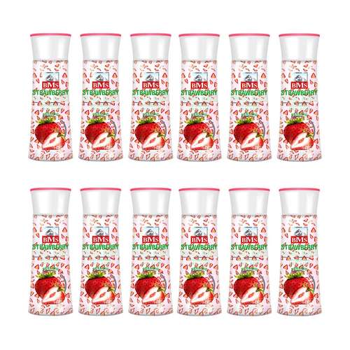 ماسک صورت بی ام اس مدل Strawberry حجم 160 میلی لیتر مجموعه 12 عددی