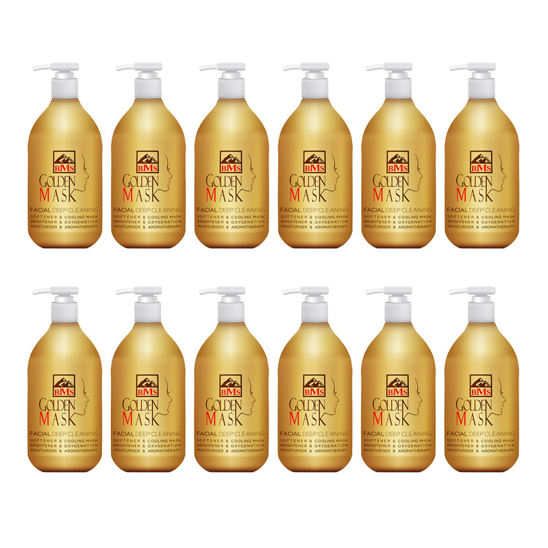 ماسک صورت بی ام اس مدل Golden حجم 300 میلی لیتر مجموعه 12 عددی
