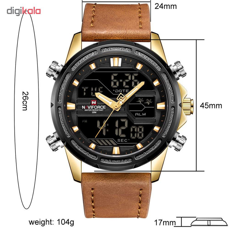 ساعت مچی دیجیتال مردانه نیوی فورس مدل NF9138M / GHA-TA
