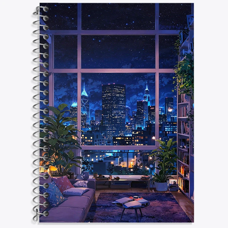 دفتر نت موسیقی 50 برگ خندالو طرح شب کد N5624