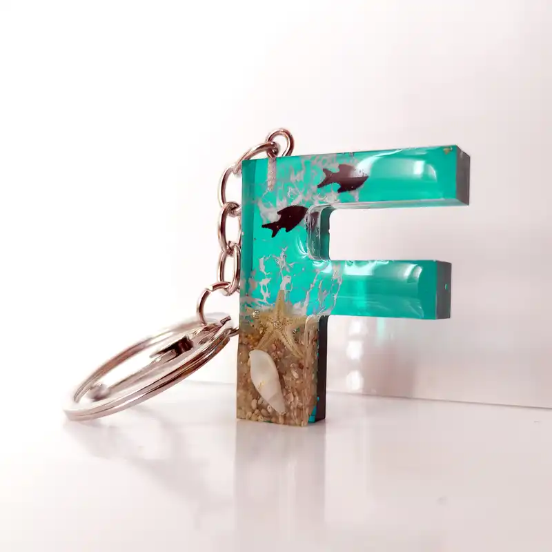 جاکلیدی مدل رزینی طرح دریا حرف F