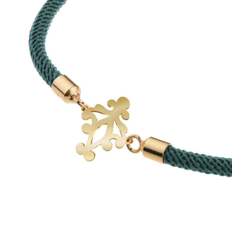 دستبند طلا 18 عیار زنانه مدوپد مدل اسلیمی کد D16-10567