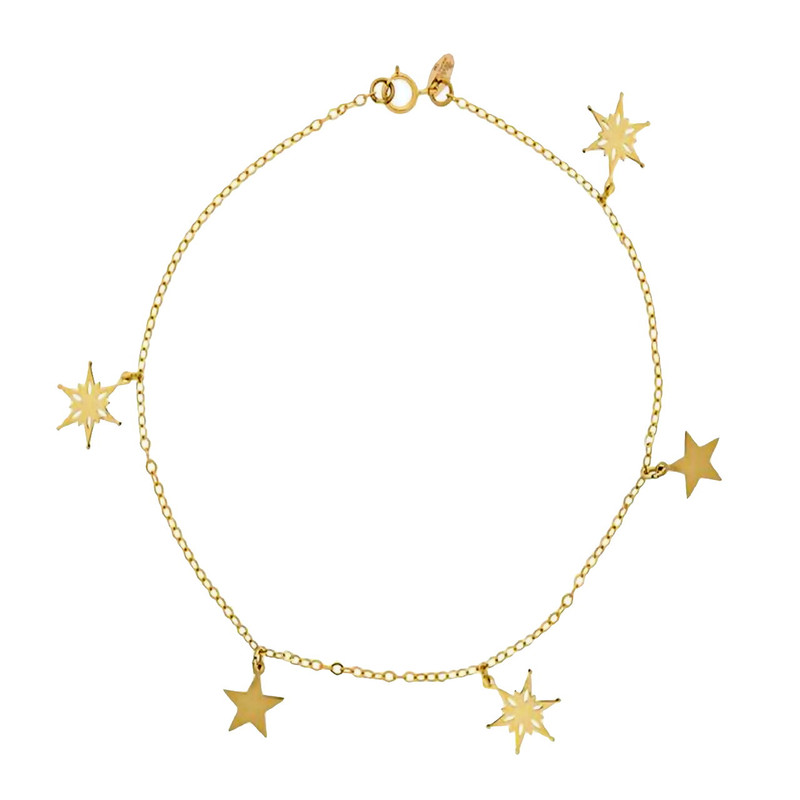 پابند نقره زنانه طرح ستاره پابند نقره زنانه طرح ستاره