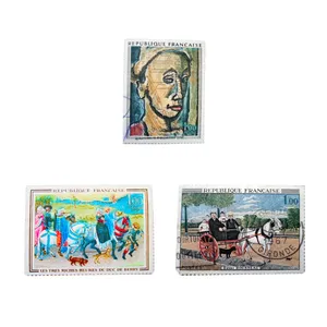 تمبر یادگاری سری تابلو نقاشی مدل henri rousseau بسته 3 عددی