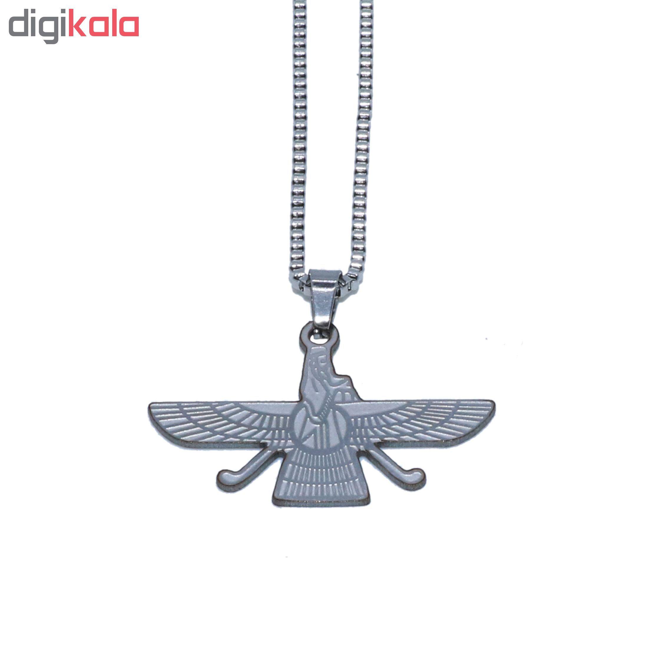 گردنبند مردانه طرح فروهر کد021