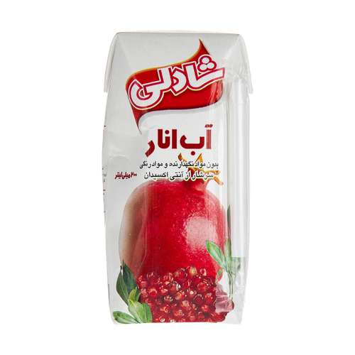 آبمیوه انار شادلی مقدار 200 میلی لیتر