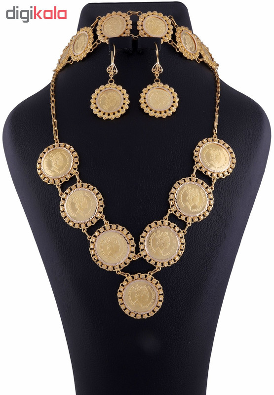 نیم ست طلا 18 عیار زنانه گوی گالری کد G351