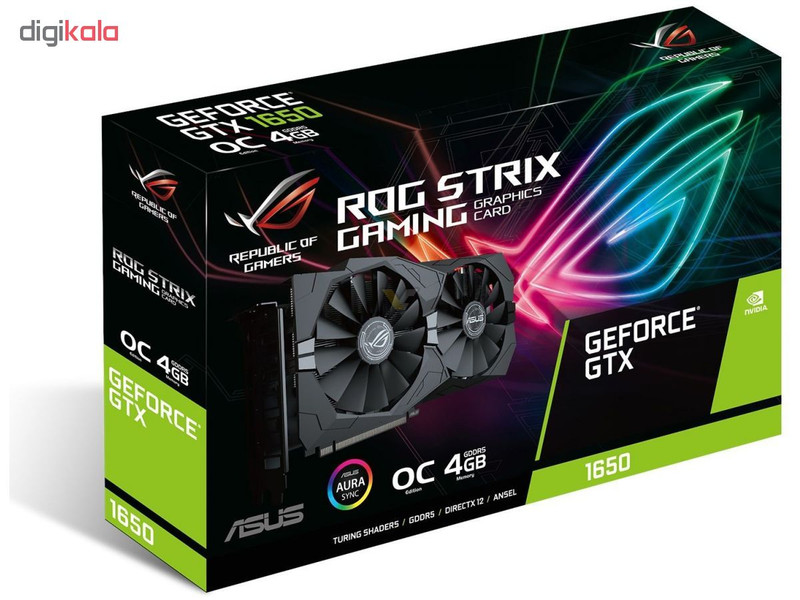 کارت گرافیک ایسوس مدل ROG-STRIX-GTX1650-O4G-GAMING