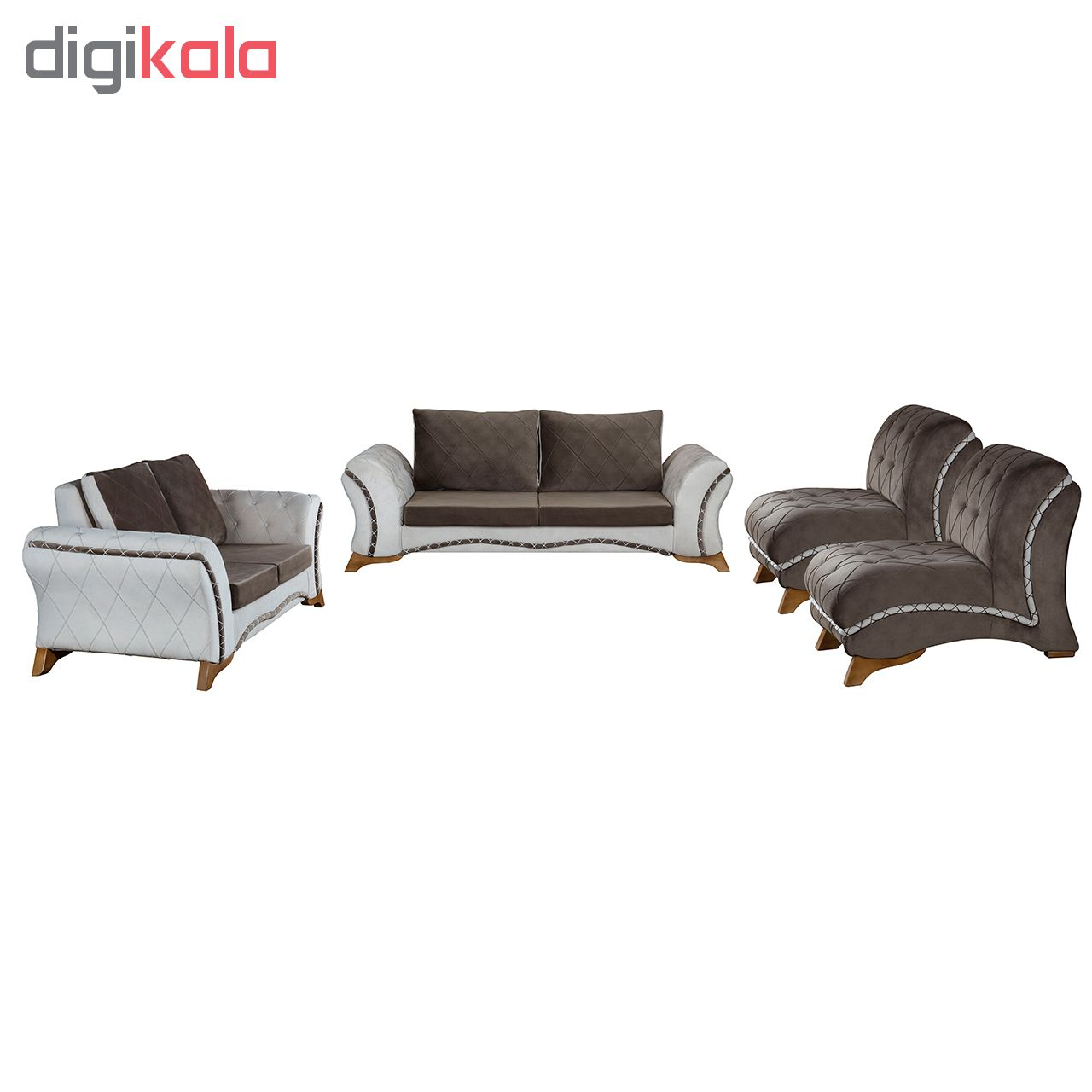 مبل راحتی 7 نفره چشمه نور مدل MA-304/BR-CR-BR