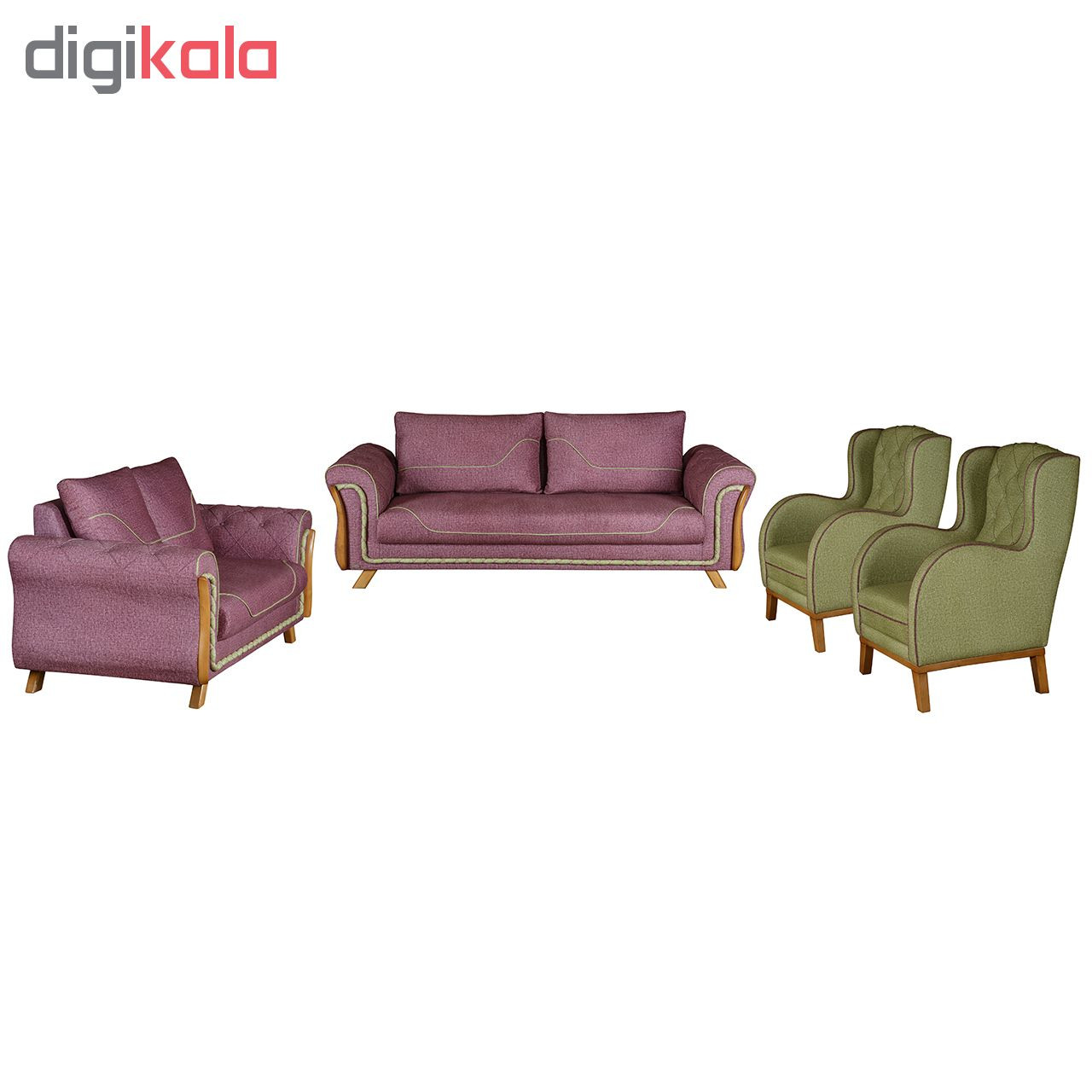 مبل راحتی 7 نفره چشمه نور مدل MA-310/BR-PUR-GR