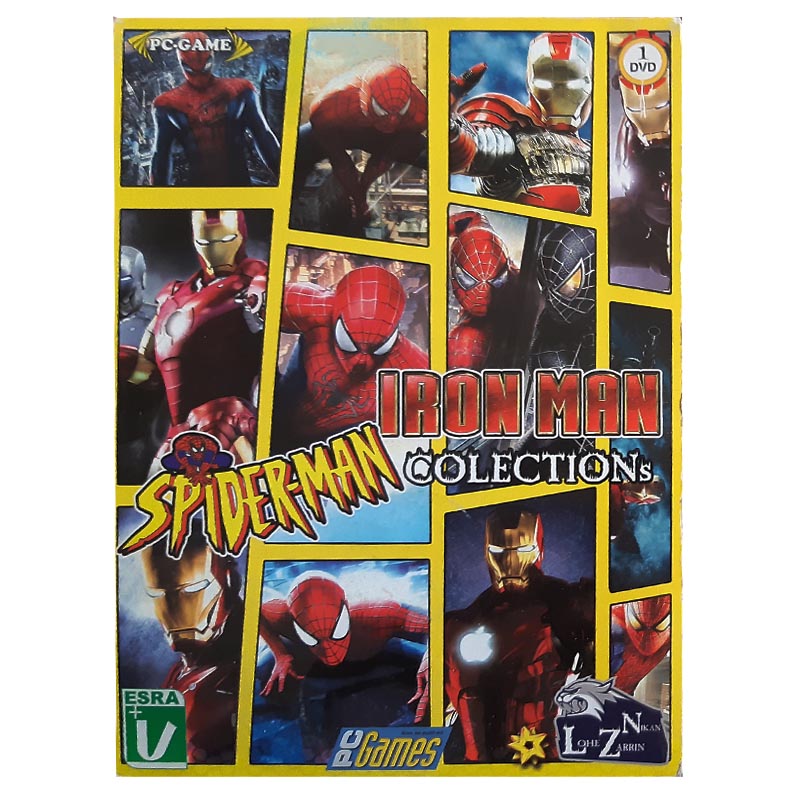 بازی spider man iron man مخصوص PC نشر لوح زرین نیکان