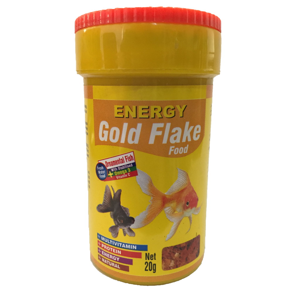 غذا ماهی انرژی مدل Gold Flake food وزن 20 گرم