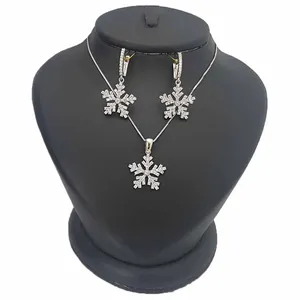 نیم ست نقره زنانه ترمه 1 طرح برف کد AR63