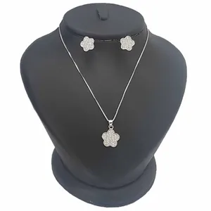 نیم ست نقره زنانه ترمه 1 طرح گل کد AR67