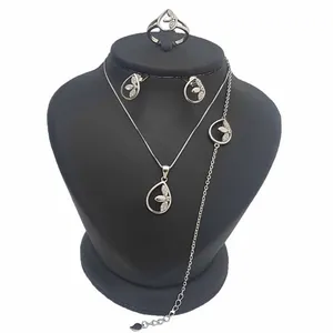 ست نقره زنانه ترمه 1 طرح قطره کد AR72