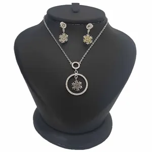 نیم ست نقره زنانه ترمه 1 طرح برف کد AR75