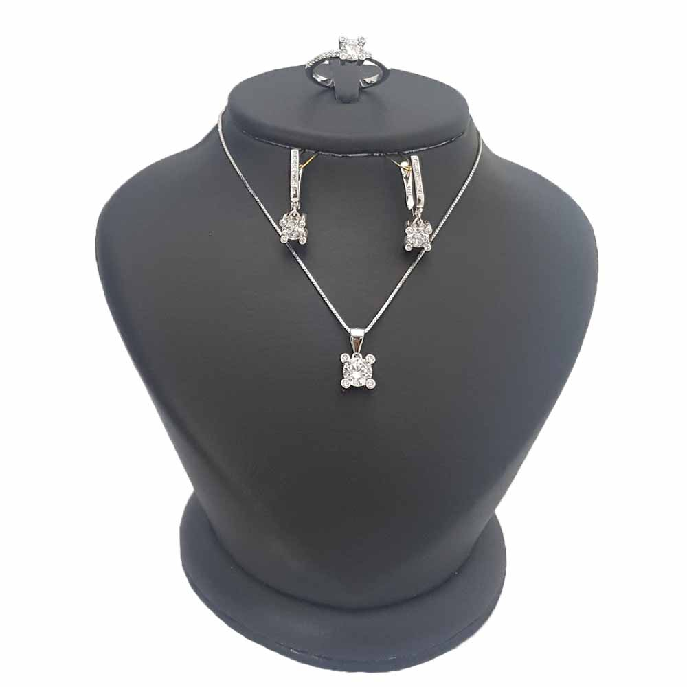 نیم ست نقره زنانه ترمه 1 کد AR79