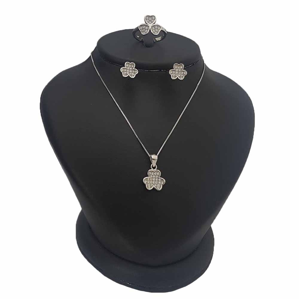 نیم ست نقره زنانه ترمه 1 کد AR82