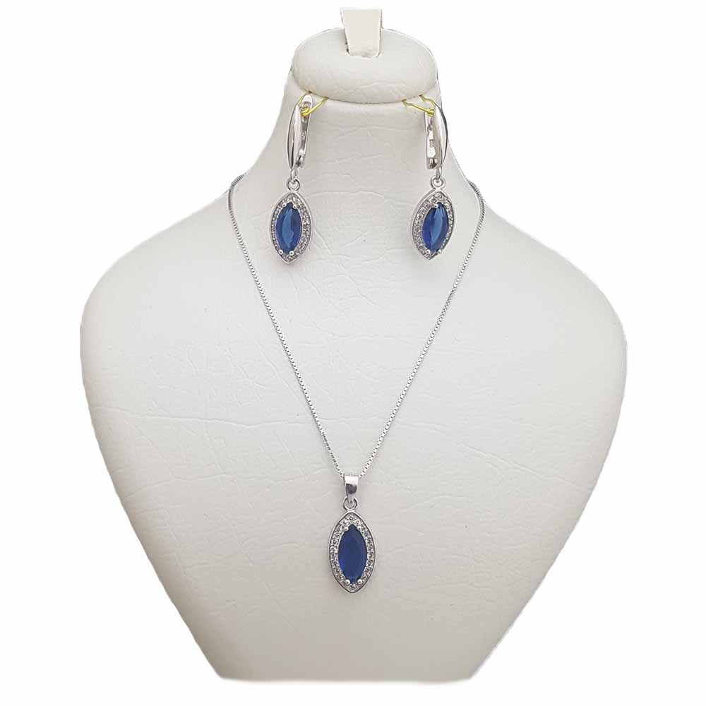 نیم ست نقره زنانه ترمه 1 کد AR89