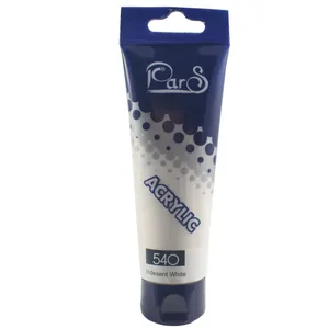 رنگ اکریلیک پارس کد 540 lridesent white حجم 75 میلی لیتر
