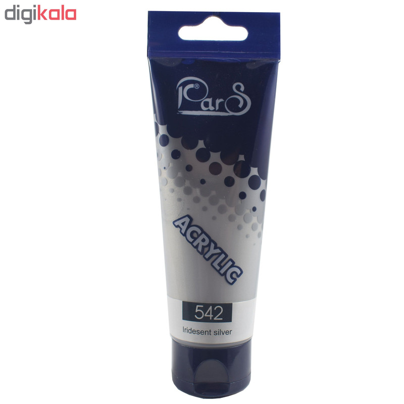 رنگ اکریلیک پارس کد 542 lridesent silver حجم 75 میلی لیتر