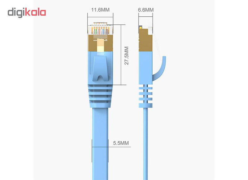 پچ کورد Cat7 اوریکو مدل PUG-C7B طول 2 متر