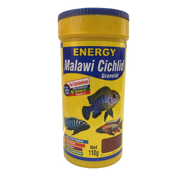 غذا ماهی انرژی مدل Malawi Cichilid Granulat وزن 110 گرم 