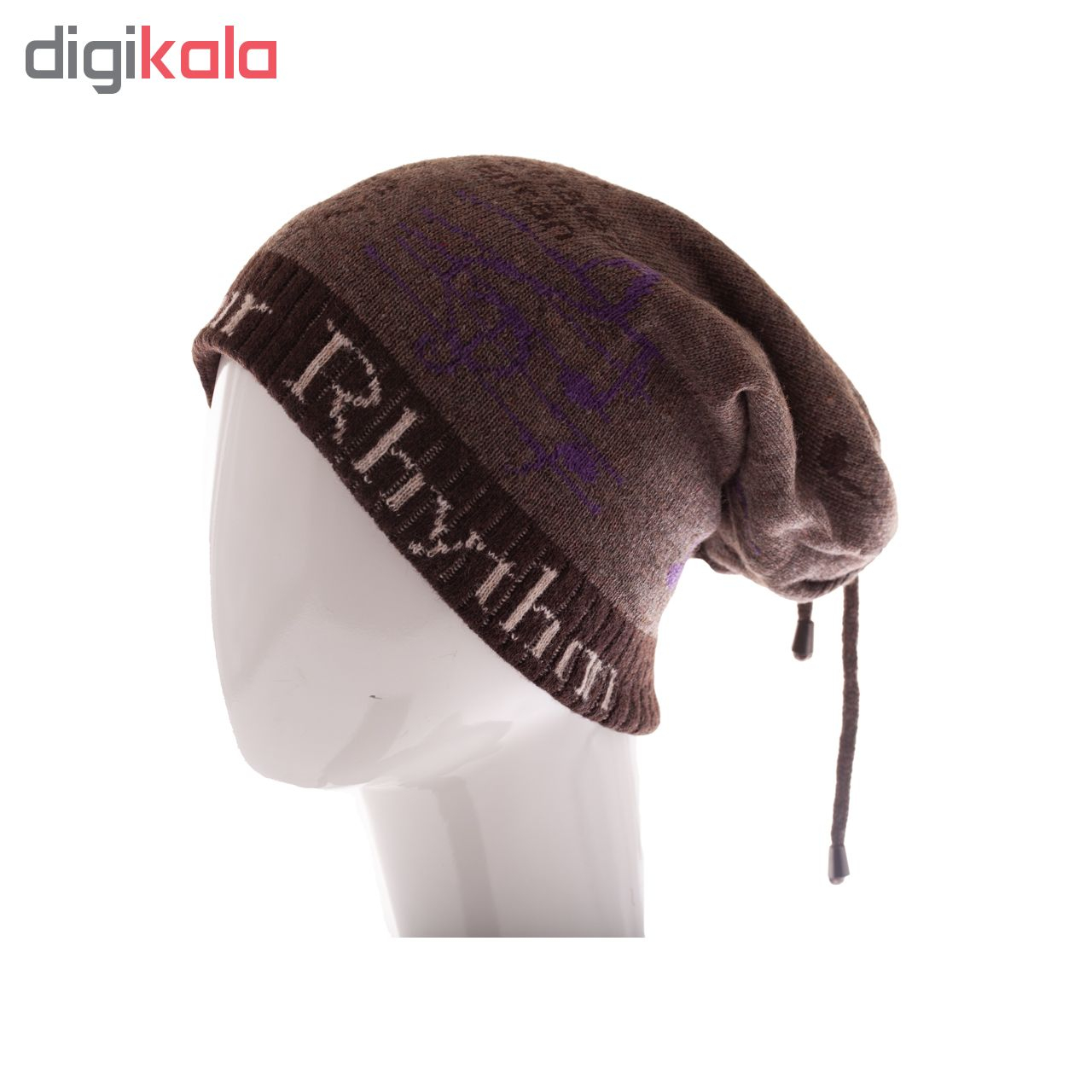 ست شال گردن و کلاه مردانه فونم کد 3560 رنگ قهوه ای روشن