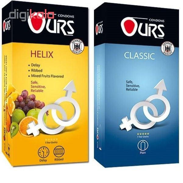 کاندوم اورز مدل HELIX بسته 12 عددی به همراه کاندوم مدل CLASIC بسته 12 عددی