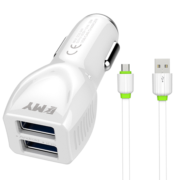 شارژر فندکی امی مدل MY-112 به همراه کابل تبدیل microUSB