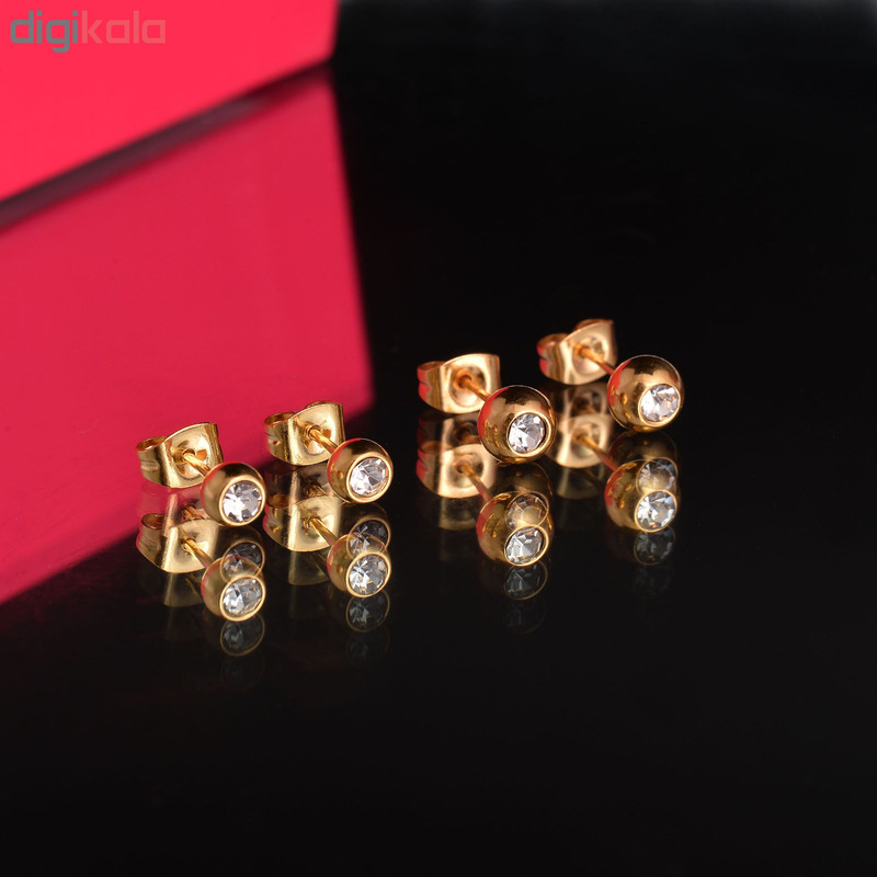 گوشواره زنانه کد GO1261 مجموعه 2 عددی گوشواره زنانه کد GO1261 مجموعه 2 عددی