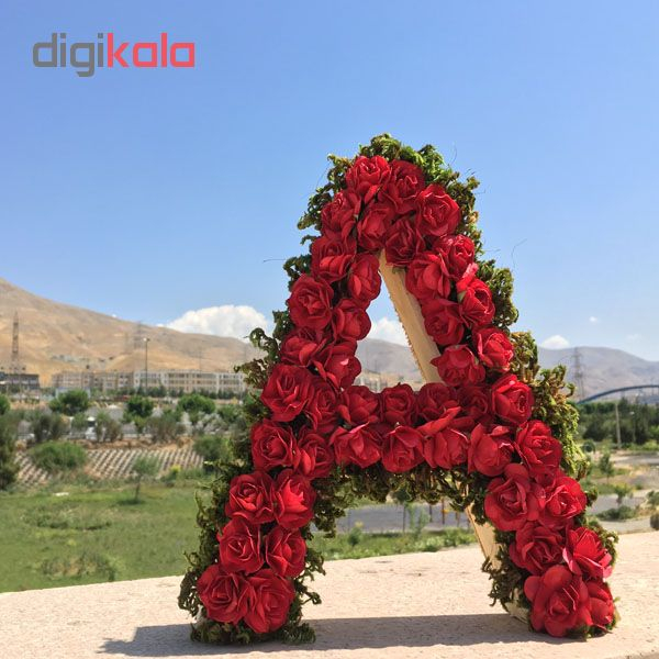 استند گل مصنوعی طرح حرف A کد 30