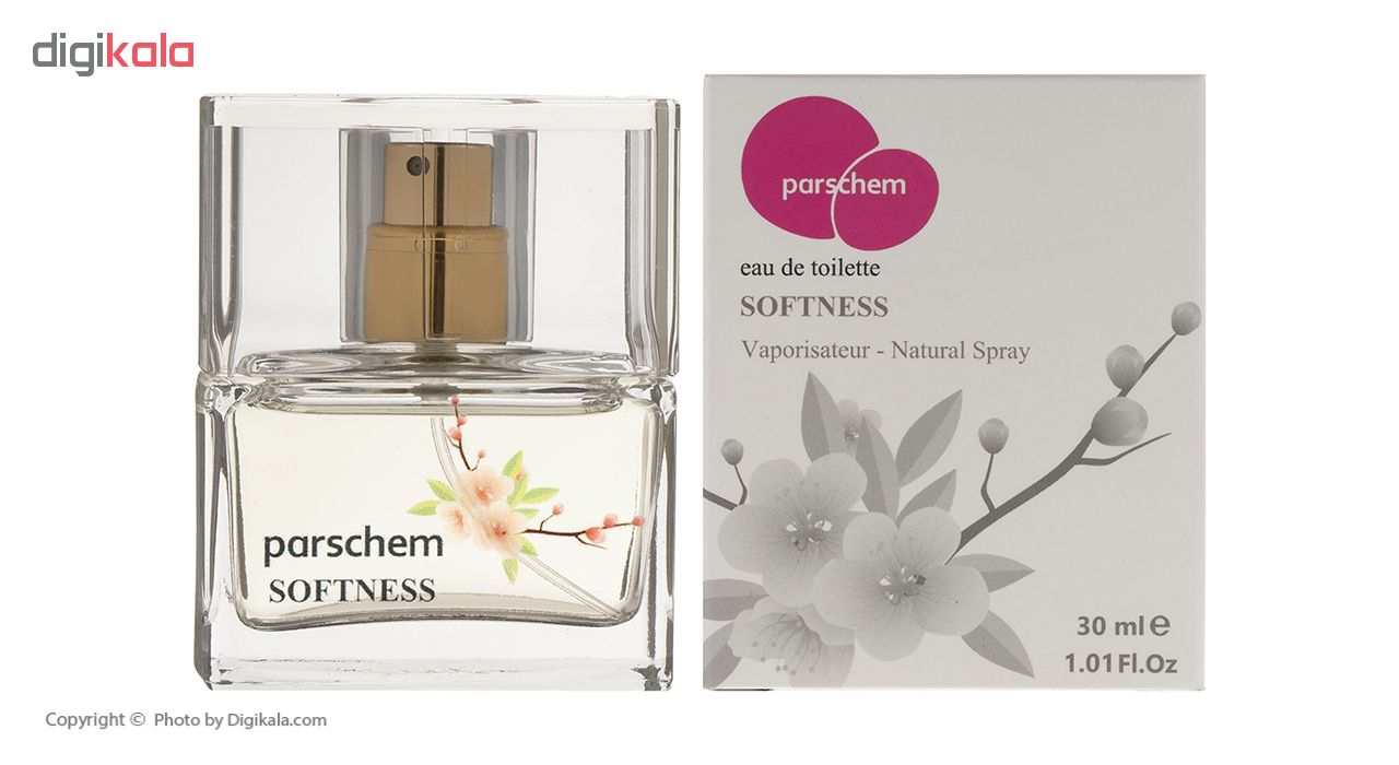 عطر جیبی زنانه پارسکم مدل Softness حجم 30 میلی لیتر