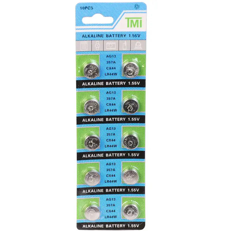 باتری ساعتی تی ام آی مدل LR44 A76 AG13  بسته 10 عددی