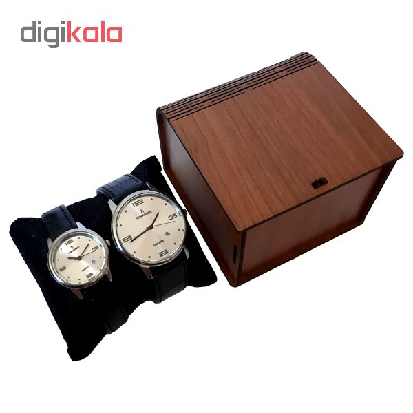 ست ساعت مچی عقربه ای زنانه و مردانه مدل 8699SL