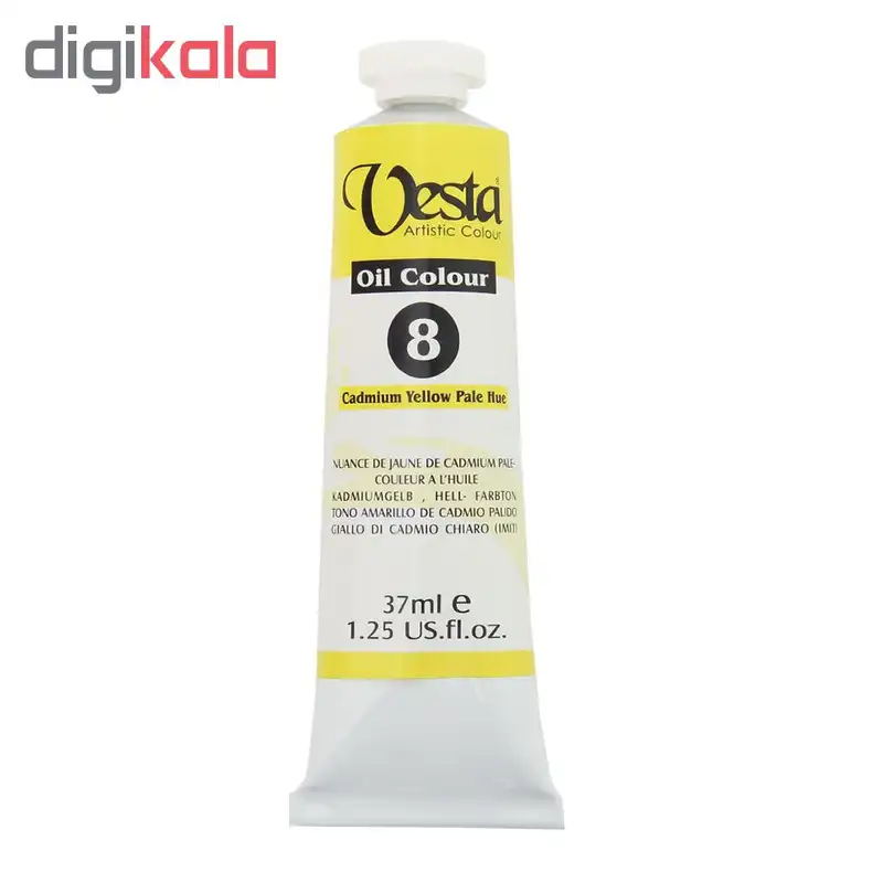 رنگ روغن وستا مدل Cadmium Yellow Pale Hue 8 حجم 37 میلی لیتر