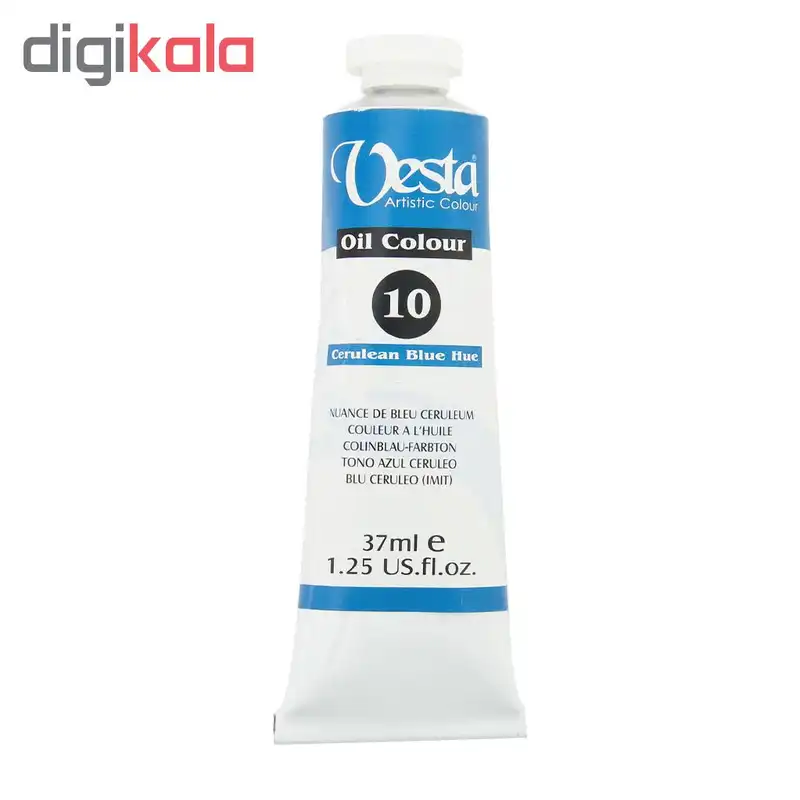 رنگ روغن وستا مدل Celurean Blue Hue 10 حجم 37 میلی لیتر
