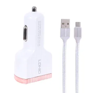 شارژر فندکی مدل C702Q به همراه کابل تبدیل microUSB 